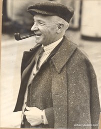 Photo In Photo Cap With Pipe Verso Two Date Stamps 1933 & 1938
