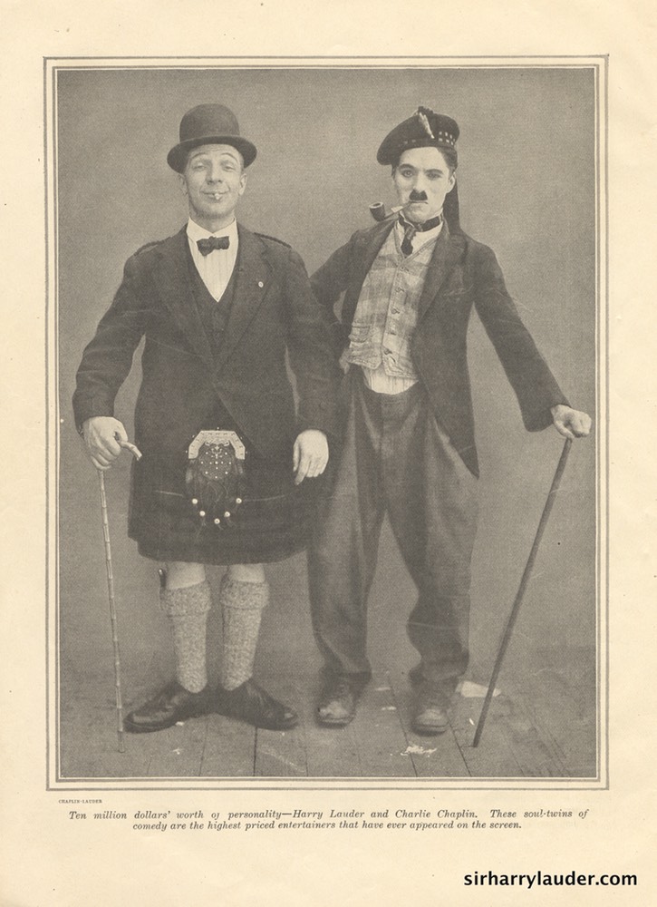 Photo Lauder & Chaplin Film Fun Magazine Undated