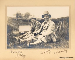 Photo Mounted Sir Harry & John MacKay Signed & Inscribed To Greta MacKay Undated 