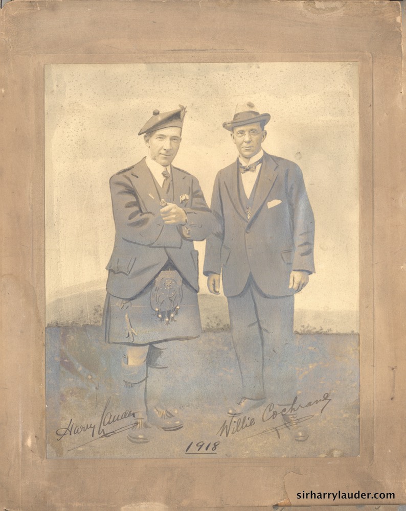 Photo On Board Retouched Sir Harry & Willie Cochrane 1918