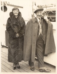 Photo Sir Harry & Greta Lauder In NY Sails Home On SS Transylvania Jan 28 1933