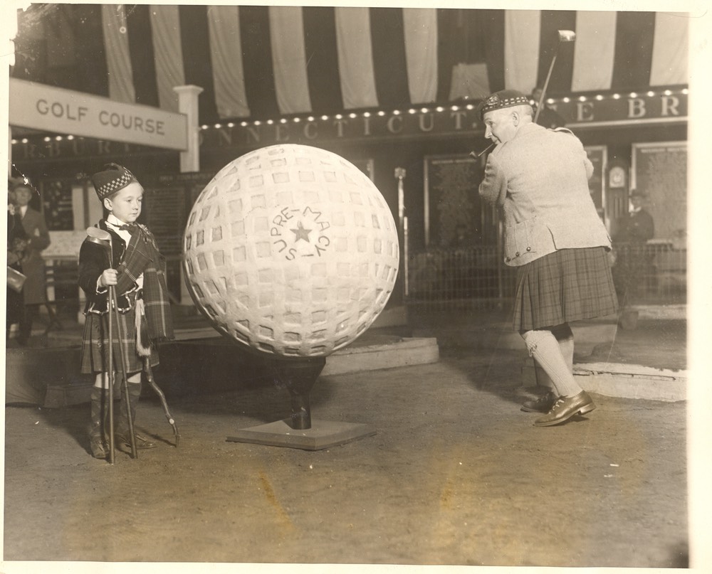 Photo Sir Harry With Boy at NY Armory - Dated Nov 3 1926