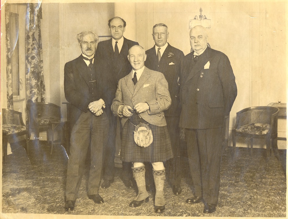 Photo Sir Harry With Ramsay MacDonald John Reith Lord Camrose Lord Innesforth Farewell for South Africa - Mar 26 1931