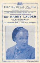Photocopy Huntingtower Programme Oct 1928 -1