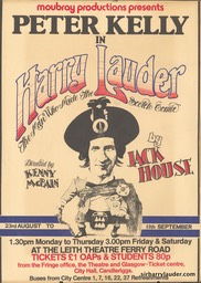 Poster Leith Theatre For Harry Lauder Man Who Made The Scotch Comic L
