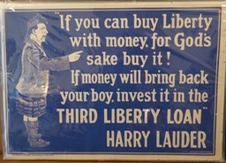 Poster Third Liberty Loan Blue 1918 Behind Secretary