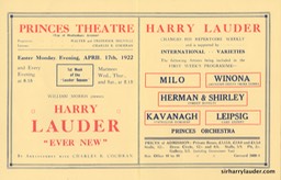 Princes Theatre London Programme Bi-Fold April 17 1922 Reverse