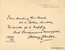Printed New Year Card 1935 36