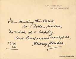 Printed New Year Card 1935 36