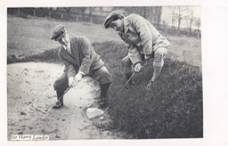 Printed Photo Pasted on Postcard Sir Harry And Little Tich - Undated