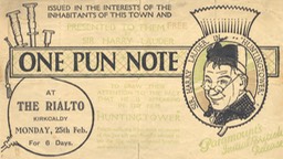 Promotion Flyer For Huntingtower One Pun Note Rialto Kirkcaldy Feb 1928