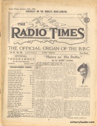 Radio Times Article By Sir Harry Lauder Jan 15 1926 -1