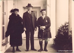 Repro Photo Sir Harry & Lady Lauder With Pres. Coolidge Dated 1983