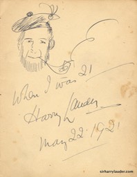 Self Drawn Caricature Ink When I was 21 May 22 1921