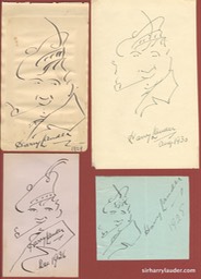 Self Drawn Caricatures Four Ink Various Dates -2