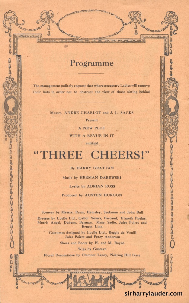 Shaftesbury Theatre London Three Cheers Programme Booklet No 3 1916-17 -05