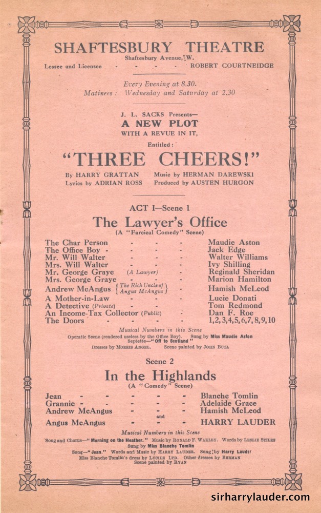 Shaftesbury Theatre London Three Cheers Programme Booklet No 2 1916-17 -3