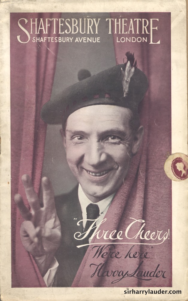 Shaftesbury Theatre London Three Cheers Programme Booklet No 1 1916-17 -1