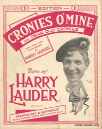 Sheet Music Cronies O Mine Francis Day & Hunter London** 1929