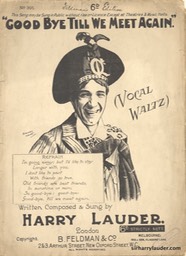 Sheet Music Good Bye Till We Meet Again B Feldman & Co London 1911