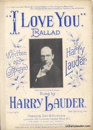 Sheet Music I Love You Francis Day & Hunter London 1901
