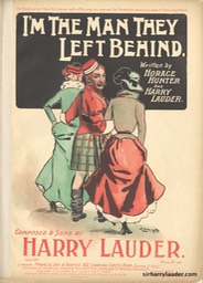 Sheet Music Im The Man They Left Behind Francis Day & Hunter London 1903