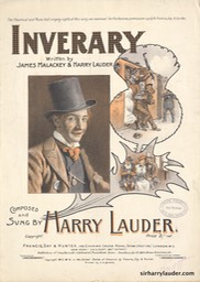 Sheet Music Inverary Francis Day & Hunter London*** 1905