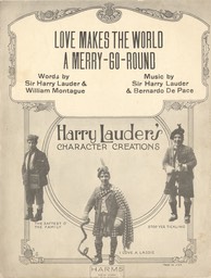 Sheet Music Love Makes The World A Merry Go Round TB Harms & Francis Day & Hunter NY 1923