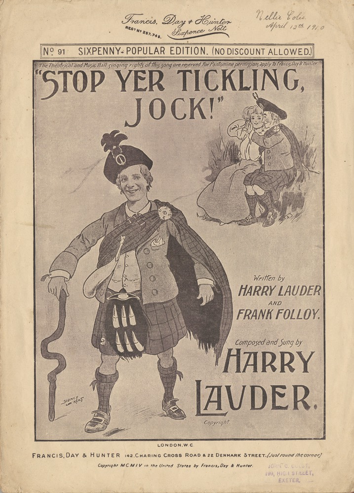Sheet Music Stop Yer Tickling Jock Francis Day Hunter London 1904