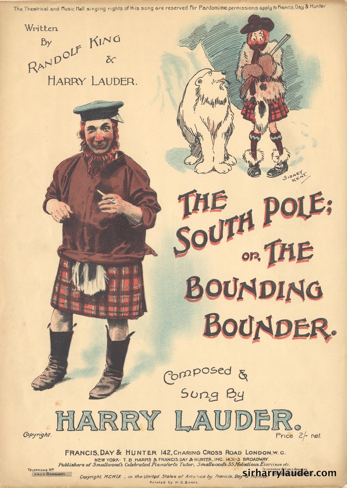 Sheet Music The Bounding Bounder Francis Day & Hunter London** 1909
