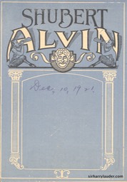 Shubert Alvin Pittsburgh Programme Booklet Dec 10 1921 -1
