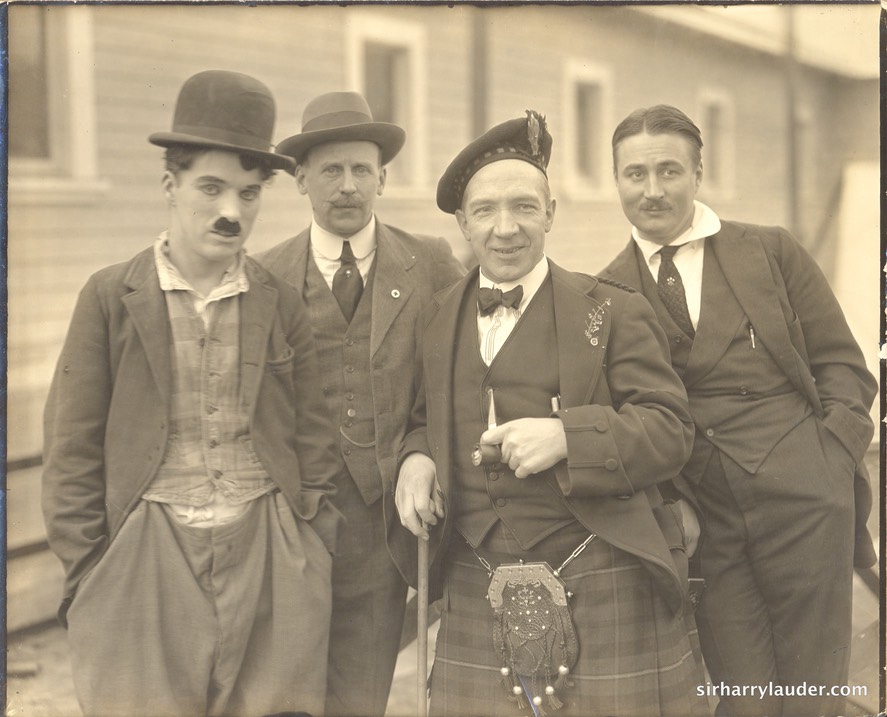 Sir Harry & Chas Chaplin Others ID On Verso Undated 