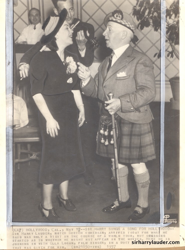 Sir Harry & Ella Logan Verso Date Stamped 1937