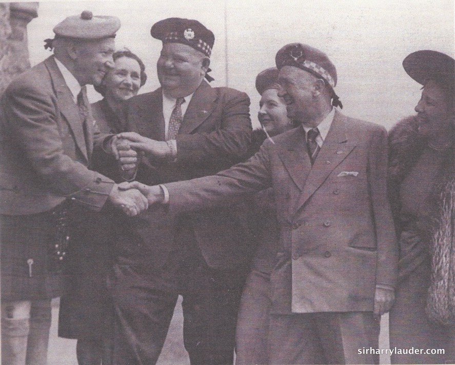 Sir Harry & Greta Lauder With Stan Laurel & Oliver Hardy With Wives