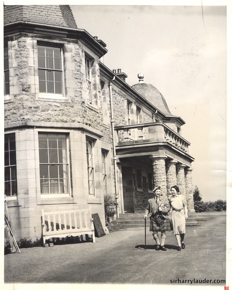 Sir Harry & Greta Walking At Lauder Ha' 1944