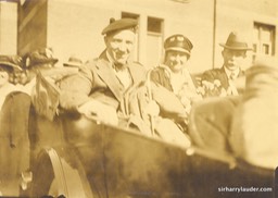 Sir Harry & Lady Lauder in Car Undated