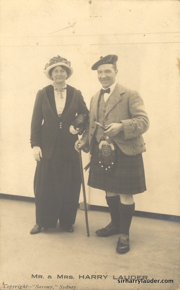 Sir Harry & Lady Lauder "Sarony" Sydney PC Undated