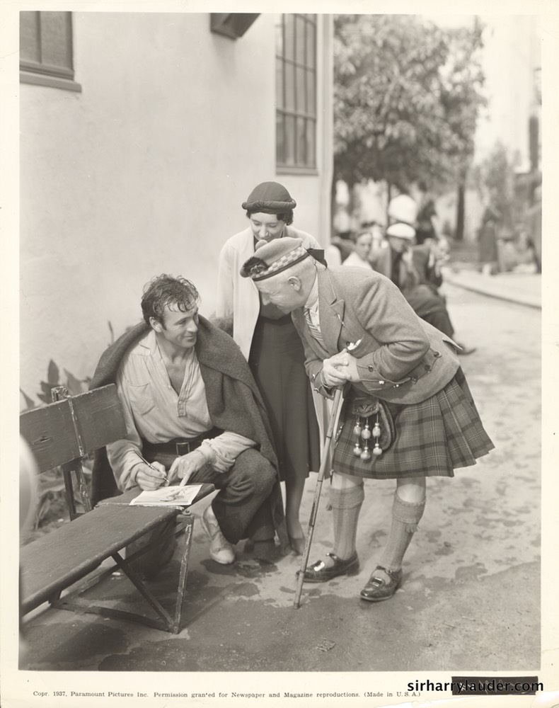 Sir Harry and Greta Lauder With Gary Cooper 1937