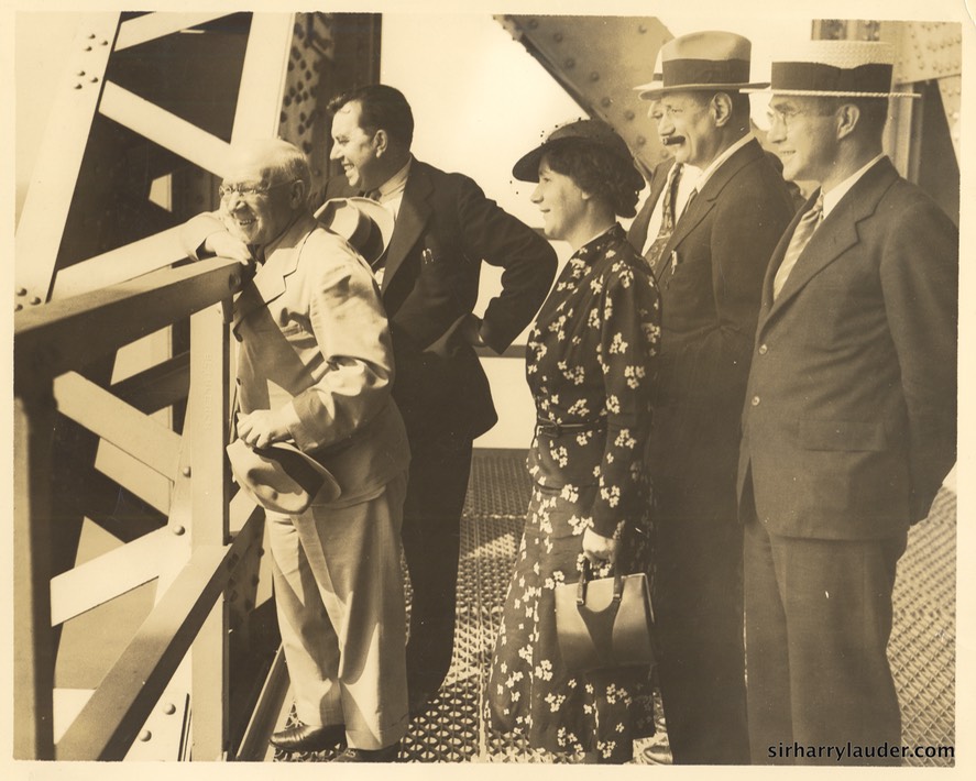 Sir Harry Greta Lauder & Others Verso New York 1937