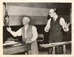 Sir Harry Reheasing Radio Act Photo March 21 1938
