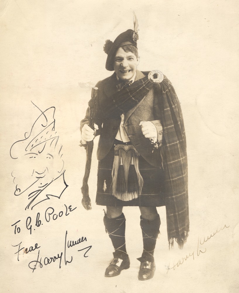 Sir Harry Self Drawn Signed Caricature On Photo 1927?