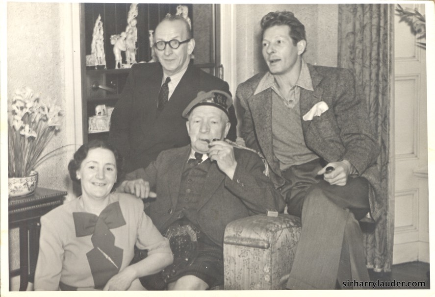 Sir Harry With Greta Lauder Danny Kaye & Alfred Ellsworth Verso Pencil Dated 1948