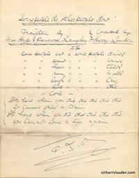 Song Lyrics Some People Do Other People Dont Handwritten By ??? Undated -1