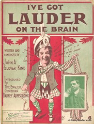 Songsheet I've Got Lauder On The Brain
