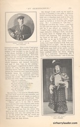 Strand Magazine My Reminiscenes By Harry Lauder April 1909 -4