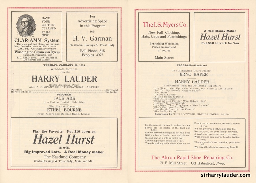 The Grand Akron Ohio Program Booklet Dated Jan 20 1914 -2