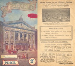 The Palladium Programme London August 4 1913