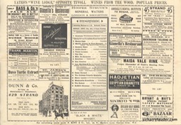 Tivoli London Programme Tri-Fold April 17 1911 Reverse