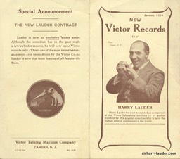 Victor Records Pamphlet New Lauder Records Jan 1910 -1