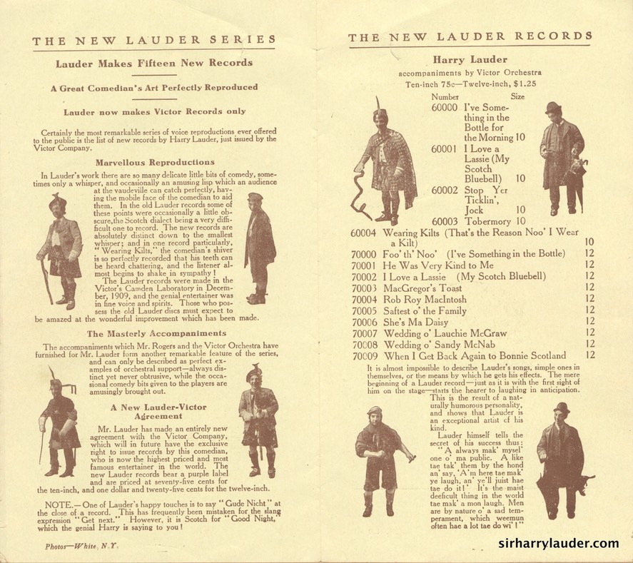 Victor Records Pamphlet New Lauder Records Jan 1910 -2